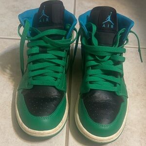Jordan Green and Black Sneakers